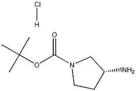 (R)-tert-butyl 3-aminopyrrolidine-1-carboxylate hydrochloride Struktur