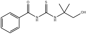 N-[[[1-Methyl-1-(hydroxymethyl)ethyl]amino]thiocarbonyl]benzamide Structure