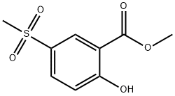 2-Hydroxy-5-methylsulfonylbenzoic acid methyl ester Struktur