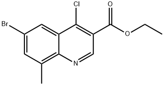 6-Bromo-4-chloro-8-methylquinoline-3-carboxylic acid ethyl ester Struktur