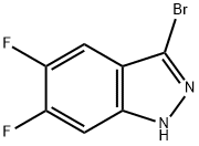 3-BROMO-5,6-DIFLUORO-1H-INDAZOLE Struktur