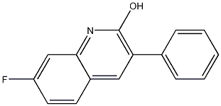 7-FLUORO-3-PHENYL-2-QUINOLINOL Struktur