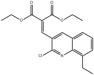 2-CHLORO-8-ETHYL-3-(2,2-DIETHOXYCARBONYL)VINYLQUINOLINE Struktur