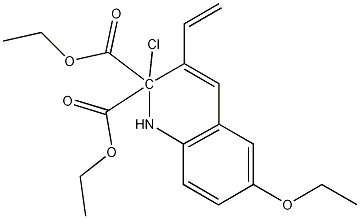 2-CHLORO-6-ETHOXY-3-(2,2-DIETHOXYCARBONYL)VINYLQUINOLINE Struktur