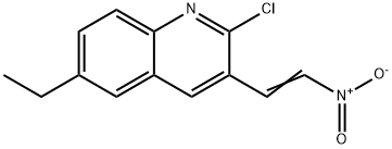 E-2-CHLORO-6-ETHYL-3-(2-NITRO)VINYLQUINOLINE Struktur