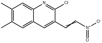 E-2-CHLORO-6,7-DIMETHYL-3-(2-NITRO)VINYLQUINOLINE Struktur