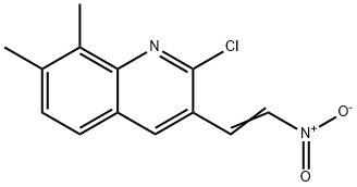 E-2-CHLORO-7,8-DIMETHYL-3-(2-NITRO)VINYLQUINOLINE Struktur