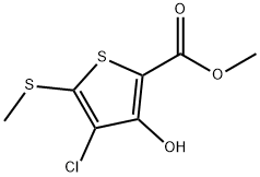 METHYL 4-CHLORO-3-HYDROXY-5-(METHYLTHIO)THIOPHENE-2-CARBOXYLATE Struktur