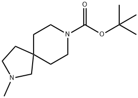 2,8-Diazaspiro[4.5]decane-8-carboxylic acid, 2-methyl-, 1,1-dimethylethyl ester Struktur