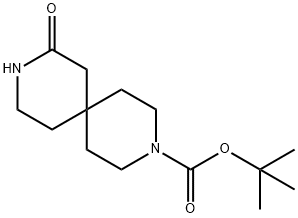 3,9-Diazaspiro[5.5]undecane-3-carboxylic acid, 8-oxo-, 1,1-dimethylethyl ester Struktur