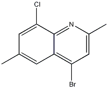 4-BROMO-8-CHLORO-2,6-DIMETHYLQUINOLINE Struktur