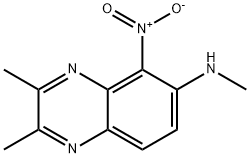 N,2,3-Trimethyl-5-nitro-6-quinoxalinamine Struktur