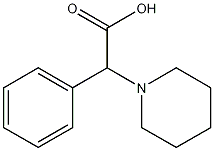 2-phenyl-2-(piperidin-1-yl)acetic acid Struktur