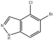 5-Bromo-4-chloro-1H-indazole Struktur