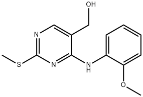 2-(Methylthio)-4-[(2-methoxyphenyl)amino]-5-Pyrimidinemethanol Struktur