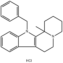 12-BENZYL-12B-METHYL-1,2,3,4,6,7,12,12B-OCTAHYDROINDOLO[2,3-A]QUINOLIZINE HYDROCHLORIDE Struktur