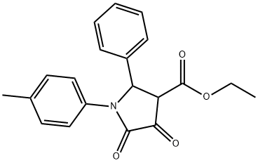 1-(4-Methylphenyl)-4,5-dioxo-2-phenyl-3-pyrrolidinecarboxylic acid ethyl ester Struktur