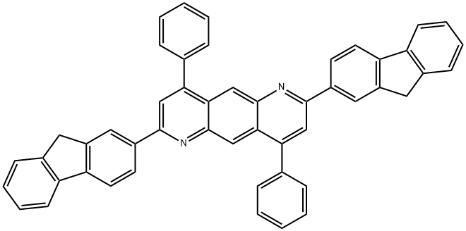 2,7-Bis(9H-fluoren-2-yl)-4,9-diphenylpyrido[2,3-g]quinoline Struktur