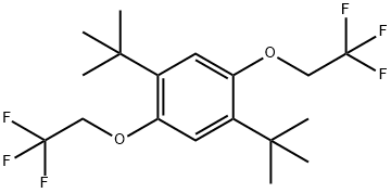 1,4-di-tert-butyl-2,5-bis(2,2,2-trifluoroethoxy)benzene Struktur