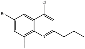 6-Bromo-4-chloro-8-methyl-2-propylquinoline Struktur