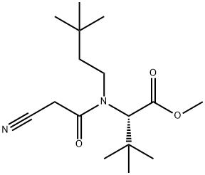 L-Valine, N-(2-cyanoacetyl)-N-(3,3-dimethylbutyl)-3-methyl-, methyl ester Struktur