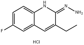 3-Ethyl-6-fluoro-2-hydrazinoquinoline hydrochloride Struktur