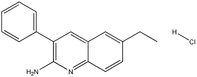 2-Amino-6-ethyl-3-phenylquinoline hydrochloride Struktur