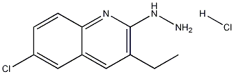 6-Chloro-3-ethyl-2-hydrazinoquinoline hydrochloride Struktur