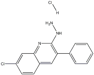 7-Chloro-2-hydrazino-3-phenylquinoline hydrochloride Struktur