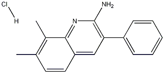 2-Amino-7,8-dimethyl-3-phenylquinoline hydrochloride Struktur