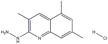 2-Hydrazino-3,5,7-trimethylquinoline hydrochloride Struktur