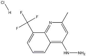 4-Hydrazino-2-methyl-8-trifluoromethylquinoline hydrochloride Struktur