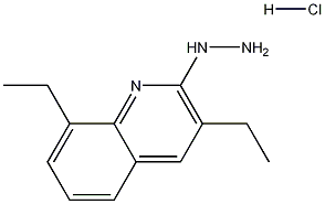 3,8-Diethyl-2-hydrazinoquinoline hydrochloride Struktur