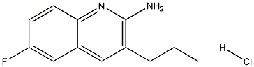 2-Amino-6-fluoro-3-propylquinoline hydrochloride Struktur