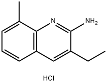 2-Amino-3-ethyl-8-methylquinoline hydrochloride Struktur