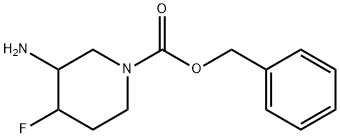 3-Amino-4-fluoro-1-piperidinecarboxylic acid benzyl ester Struktur