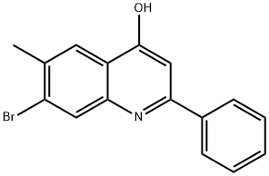 7-Bromo-4-hydroxy-6-methyl-2-phenylquinoline Struktur