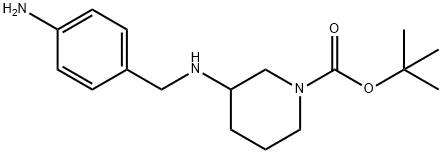 3-(4-aminobenzylamino)-piperidine-1-carboxylic acid  tert-butyl ester Struktur