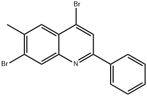 4,7-Dibromo-6-methyl-2-phenylquinoline Struktur