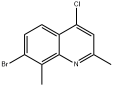 7-Bromo-4-chloro-2,8-dimethylquinoline Struktur