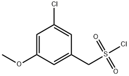 (3-chloro-5-methoxyphenyl)methanesulfonyl chloride Struktur