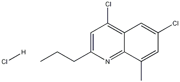 4,6-Dichloro-8-methyl-2-propylquinoline hydrochloride Struktur