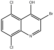 3-Bromo-5,8-dichloro-4-hydroxyquinoline Struktur