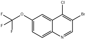 3-Bromo-4-chloro-6-trifluoromethoxyquinoline Struktur