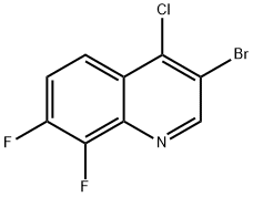 3-Bromo-4-chloro-7,8-difluoroquinoline Struktur