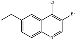 3-Bromo-4-chloro-6-ethylquinoline Struktur