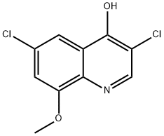 3,6-Dichloro-4-hydroxy-8-methoxyquinoline Struktur