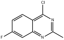 4-chloro-7-fluoro-2-methylquinazoline Struktur