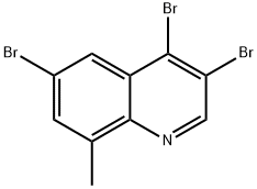 3,4,6-Tribromo-8-methylquinoline Struktur