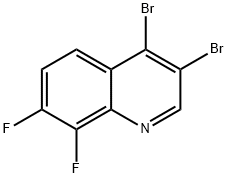 3,4-Dibromo-7,8-difluoroquinoline Struktur